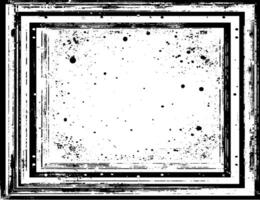grunge frame with black and white paint spots illustration design, frame border, vector