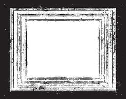 A square vintage photo frame, grunge frame on black background illustration, a black and white photo frame with a grunge effect, black and white frames with a grunge texture, vector