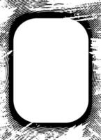 a black and white square with a circular pattern, a black and white halftone circle with a white dot vintage frame , grunge frame border for your design, Vintage vector
