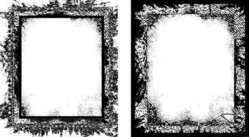 old frame with a frame, antique photo frame, black and white grunge frames with a border, two black and white frames set with a grunge texture, square vintage photo frame vector