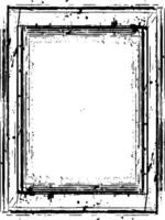 grunge frame with black and white paint, Vintage grunge border black and white square frame with a white background, A square vintage photo frame, grunge frame vector