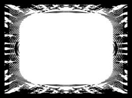 a black and white square frame with a white border vector