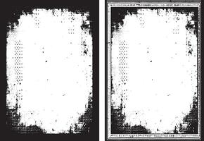 antique photo frame, black and white grunge frames with a border, two black and white frames set with a grunge texture, vintage photo frame vector