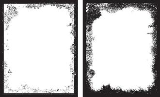 set of grunge frames, grunge frame border set, vintage frame design vector
