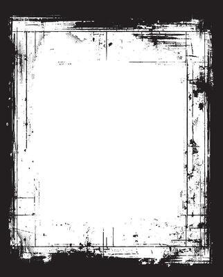 an old black and white photo of a square frame, grunge frame border for your design, A square grunge frame, Vintage grunge border black and white square frame with a white background