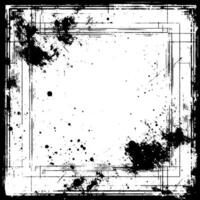 grunge frame with black and white paint vector