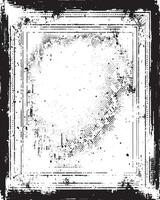 grunge frame with a black and white background, A square vintage photo frame, grunge frame vector