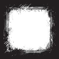 Vintage grunge frame on black background, black color frame border vector
