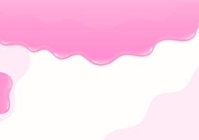 Strawberry sauce flowing on white background vector