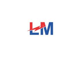 LM logo design icon template with white background vector