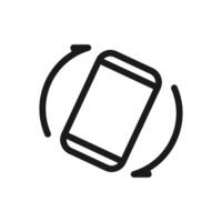 Rotate Mobile phone icon in flat style. Device rotation symbol. Turn your device. illustration sign for web site or mobile app vector