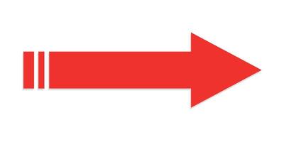 arrow to the left in red vector