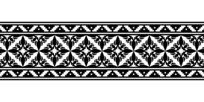 black traditional flat ornament line pattern design vector