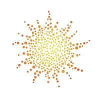 Sun icon isolated on white background for your web and mobile app design, Sun logo concept. Sun abstract shape pointilism. Modern contemporary design. Visual interest, artistic interpretation. vector