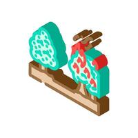 firebreak line wildfire disaster isometric icon illustration vector