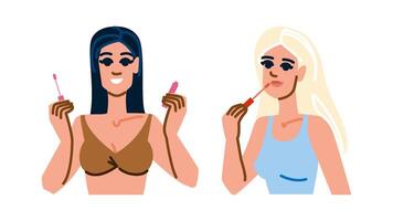 sheer lip gloss vector