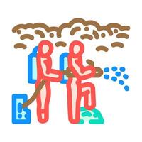 emergency rescue team color icon illustration vector