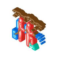 emergency rescue team isometric icon illustration vector