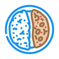rice and beans vegan food color icon illustration vector
