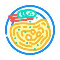hummus dip vegan food color icon illustration vector