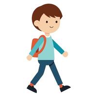 formal dressed boy going to school vector