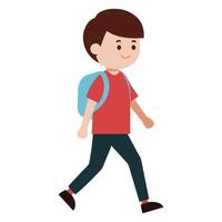 beautiful students is going to school vector