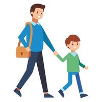 a going to school vector