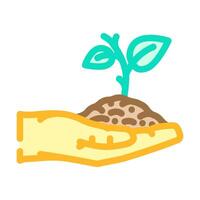 environmental consciousness vegan color icon illustration vector