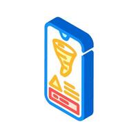emergency warning hurricane disaster isometric icon illustration vector
