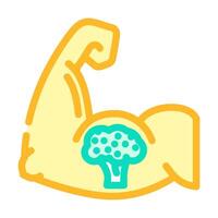 athlete vegan food color icon illustration vector