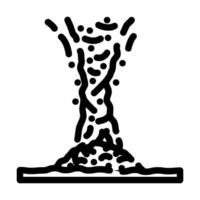 burning leaves wildfire disaster line icon illustration vector