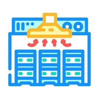 cooling system cryptocurrency mining color icon illustration vector