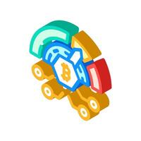 difficulty cryptocurrency mining isometric icon illustration vector