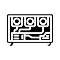 crypto app cryptocurrency mining glyph icon illustration vector