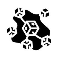 decentralized network cryptocurrency mining glyph icon illustration vector