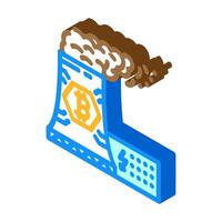 power consumption cryptocurrency mining isometric icon illustration vector
