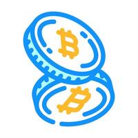 cryptocurrency token cryptocurrency mining color icon illustration vector
