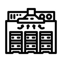 cooling system cryptocurrency mining line icon illustration vector