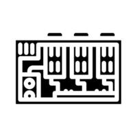 rig setup cryptocurrency mining glyph icon illustration vector