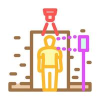 attendance system biometric color icon illustration vector