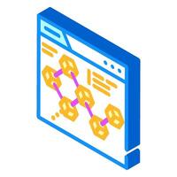 blockchain ledger cryptocurrency mining isometric icon illustration vector