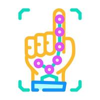 password biometrics integration color icon illustration vector