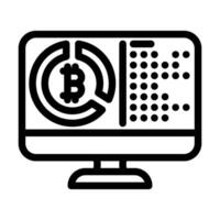 software cryptocurrency mining line icon illustration vector