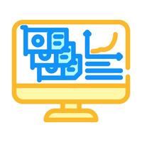 hash rate cryptocurrency mining color icon illustration vector