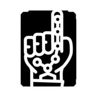 password biometrics integration glyph icon illustration vector
