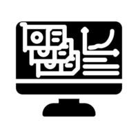 hash rate cryptocurrency mining glyph icon illustration vector