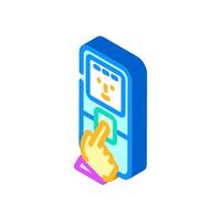 access control biometric isometric icon illustration vector