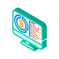 software cryptocurrency mining isometric icon illustration vector