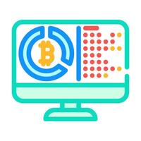 software cryptocurrency mining color icon illustration vector