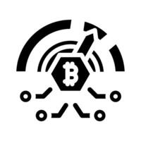 difficulty cryptocurrency mining glyph icon illustration vector
